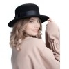 Канотье -фетровая шляпка № 900 чёрная--5