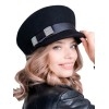 Картуз - фетровая шерстяная кепка 436 с вышивкой чёрная--26