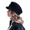 Картуз - фетровая шерстяная кепка 436 с вышивкой чёрная--6