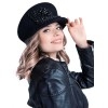 Картуз - фетровая шерстяная кепка 436 с вышивкой чёрная--12