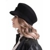 Картуз - фетровая шерстяная кепка 436 с вышивкой чёрная--22