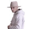 Федора - фетровая шляпа 54 бежевая--17