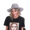 Федора - фетровая шерстяная шляпка №54 светло-серая--8