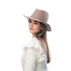 Фетровая шляпка № 58 песочная--4