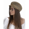 Соломенная кепка 433 с ажурным плетением--5