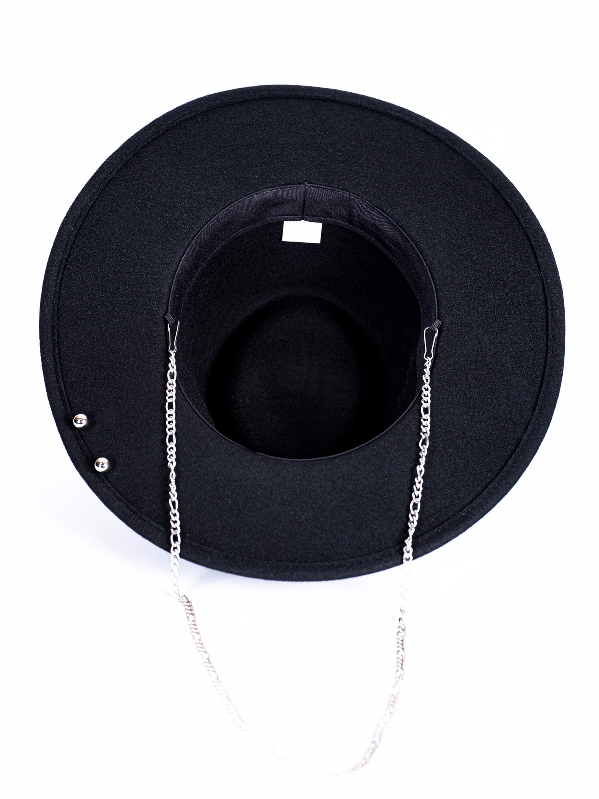 Федора+ - фетровая шерстяная шляпка №54 жемчуг с цепочкой и брошкой--8