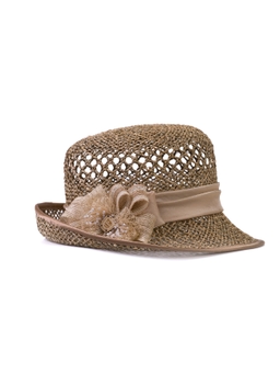 Соломенная шляпка №41с ажуром по полю --1