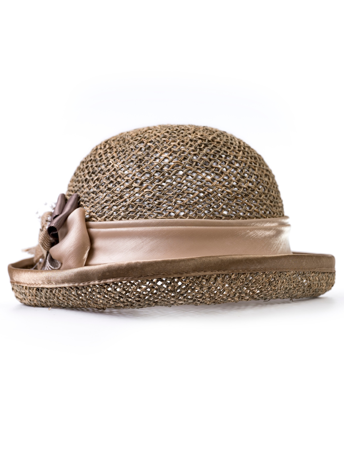 Соломенная шляпка 68 с плотным плетением--0